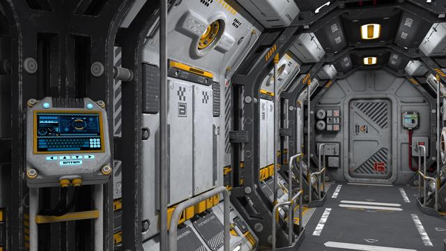 SciFi corridor mesh from Daz