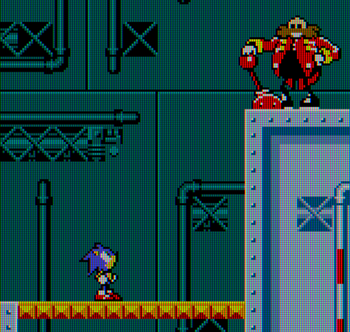 A screenshot from the Neo Geo Pocket game "Sonic the Hedgehog: Pocket Adventure".