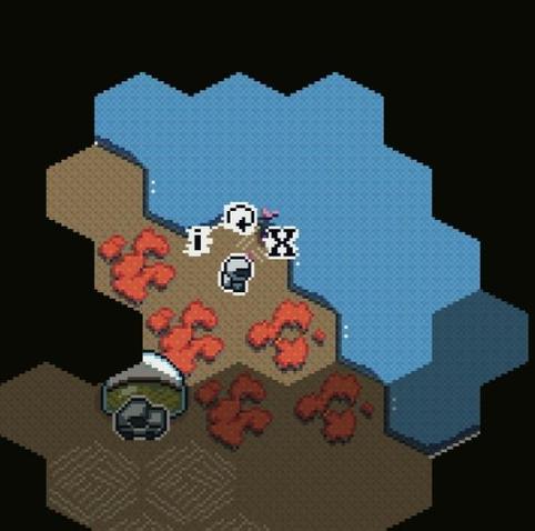 Screenshot of debris dawn running in a mobile browser. There are hashmarks all over the background. I'm not sure of the cause.