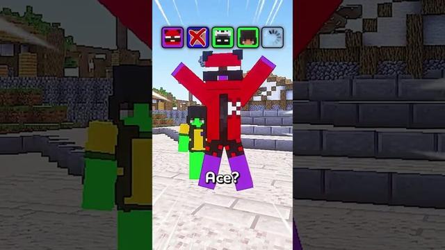 ACE IS A CHEATER WITH COLORS IN MINECRAFT! ⛏️ #shorts