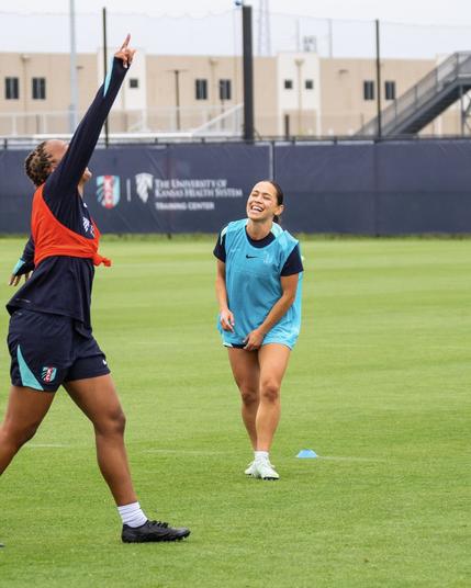 LaBonta laughing at Robinson during training