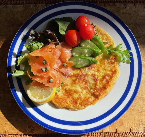 Pancake and Smoked Salmon Salad