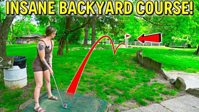 The Craziest Backyard Mini Golf Course Ever!