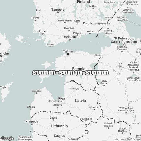 Map of Estonia overlaid with "summ-summ-summ".