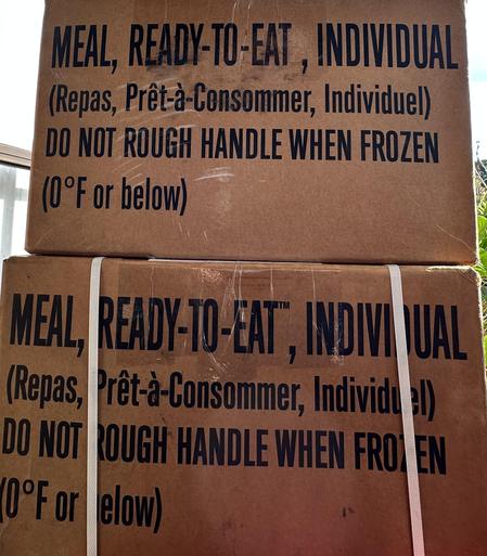 2 MRE cartons