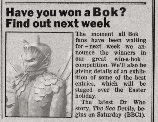 A newspaper competition to win a bok