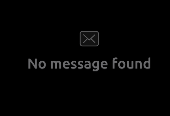 "no message found" at the bottom of my email inbox