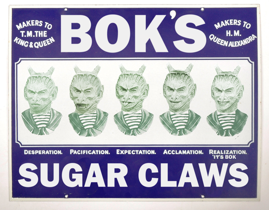 Bok's Sugar Claws showing the five states of Bok