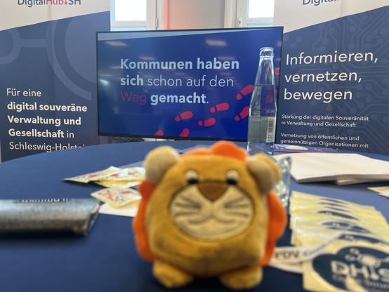 Foto vom Stand des DigitalHub.SH auf dem ITV.SH Forum in Neumünster.