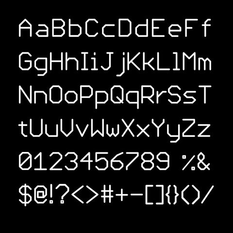Free font based on Turbo Pascal vector font.