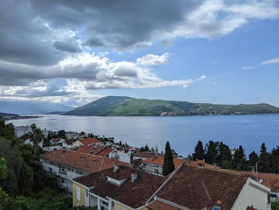 Mountainous landscape before entering Montenegro's Kotor Bay