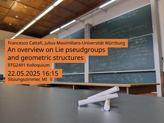 Im Hintergrund das historische Sitzungszimmer des Mathematischen Instituts darüber als Overlay der Text des Toots