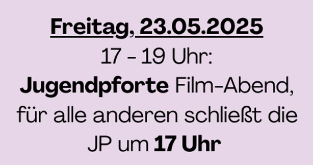[Jugendpforte] Filmabend