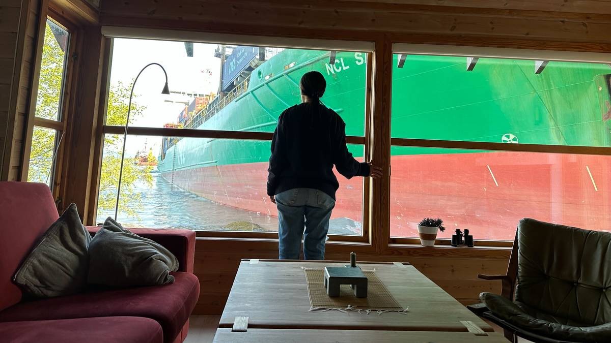 View from the living room of the affected house.