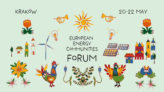 imatge de la convocatòria del 20-22 de maig a Cracòvia de la trobada de comunitats energètiques europees