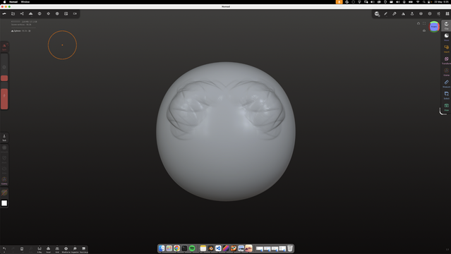 Screenshot of the desktop version of the Nomad Sculpt 3D sculpting tool.