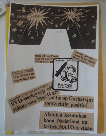 Werkstuk uit 1986 over het Strategic Defense Initiative (SDI) van de VS.