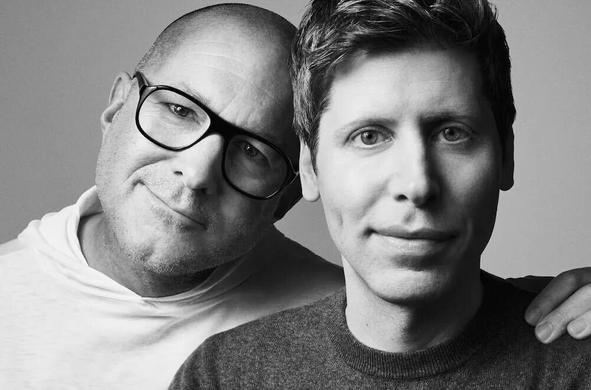 Picture of Jony Ive and Sam Altman.