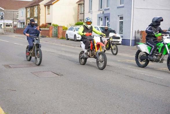Off-road bikes being driven dangerously in Loughor