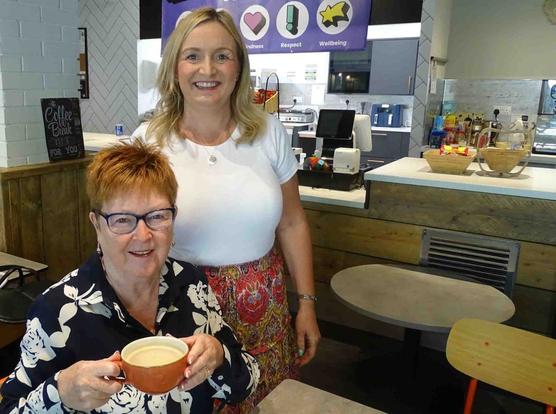Angela with Cartrefi Cymru Co-Operative project manager Claire Lewis