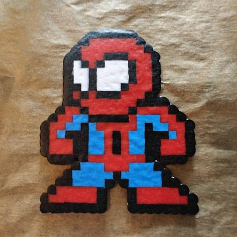 Pixelated perler beads Spidey
