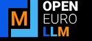 OpenEuroLLM ekimenaren logotipoa. Leloa: "Open LLMs for Transparent AI in Europe"