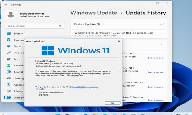 Microsoft has released Windows 11 Insider Preview Build 26120.4151 to the Beta Channel. This update brings AI-powered actions in File Explorer, a redesigned Advanced Settings page, smarter power management, improved search, Copilot-enhanced widgets, and several bug fixes.
