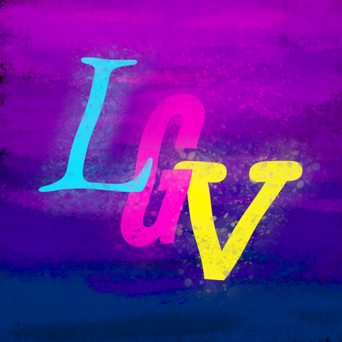 The profile picture of Libre Graphics Vienna. It contains the letters L, G, and V in cyan, magenta and yellow on a purple background.
