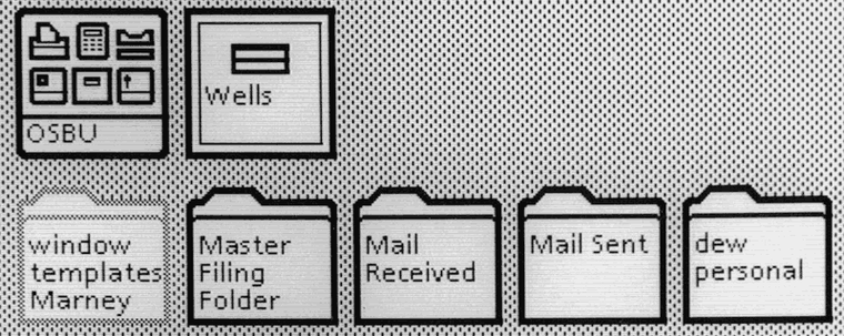 Icon set from the Xerox Star computer