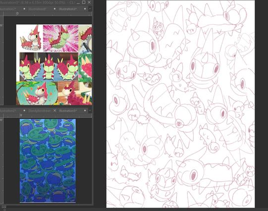 many many many wurmples sketched in various roatations and poses all silly