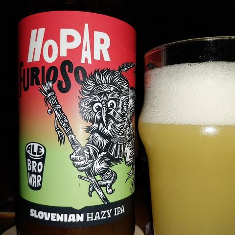 Hopar Furioso a slovenian hazy IPA beer made by Ale Browar