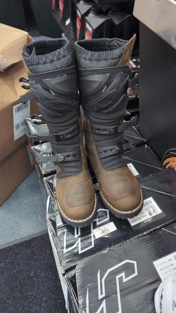 Motorcycle adventure boots.