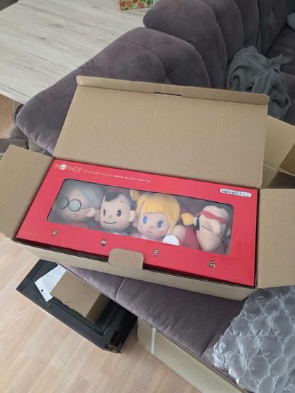 packaging of the new mother 1 protagonists as plushies