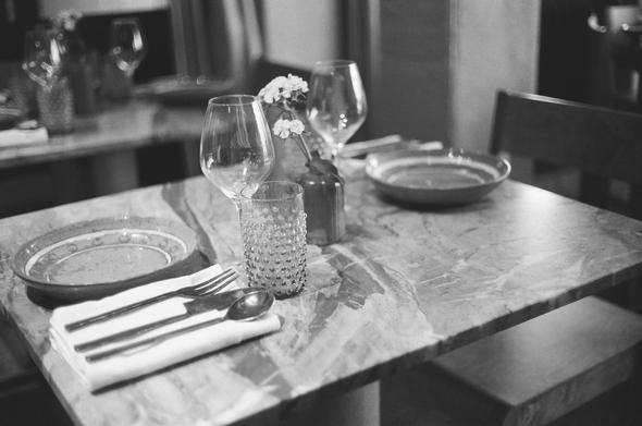 A table set with nice light