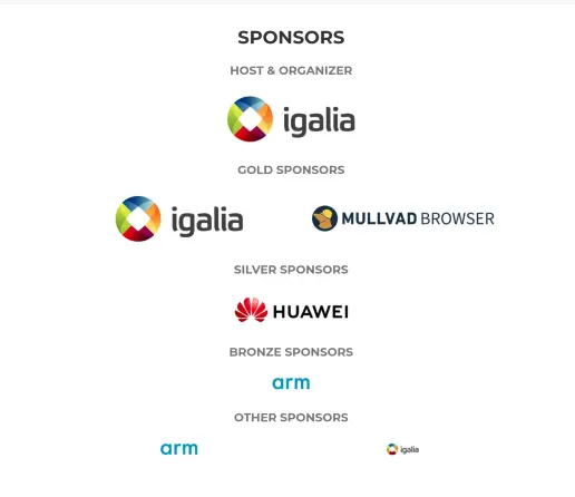 Screenshot of https://webengineshackfest.org/#sponsors