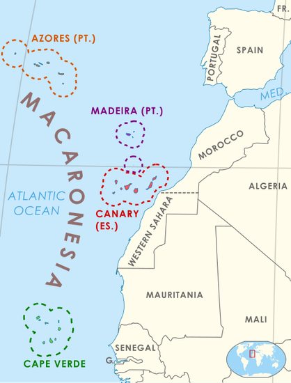 Map of Macaronesia