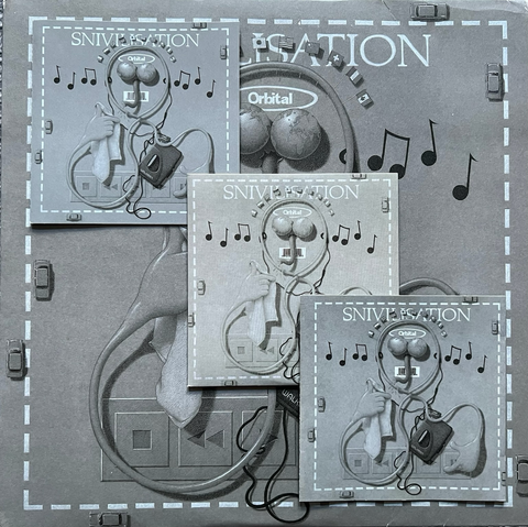 Oribital’s ‘Snivilisation’ on LP and just the 3 CDs placed on top.