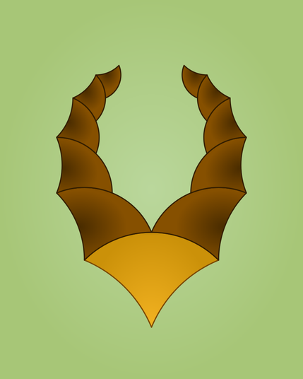 Same tiling depicting an ibex head, brown colors.