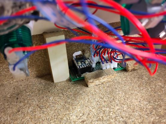 Detail of the electronics at the heart of the controller