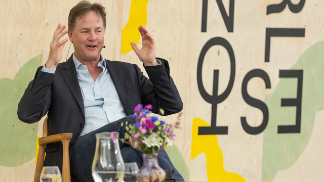 Phot: Nick Clegg with his hands held wide - 'look at the size of my hypocrisy'