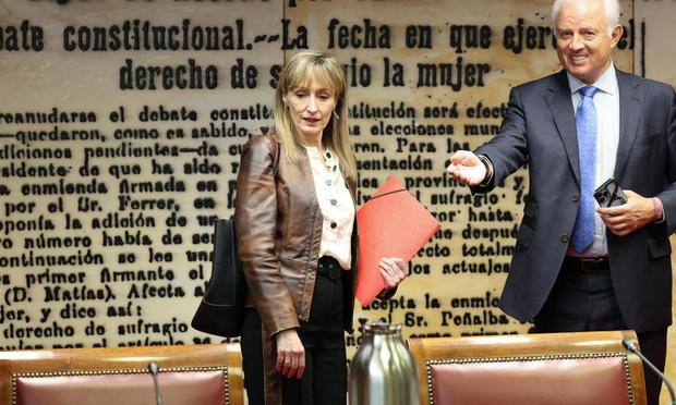 La exresponsable del proyecto de Tragsatec al que estaba adscrita Jésica Rodríguez, Virginia Barbancho, llega a la Comisión de Investigación sobre el ‘caso Koldo’, en el Senado, a 23 de mayo de 2025, en Madrid (España) (Europa Press)