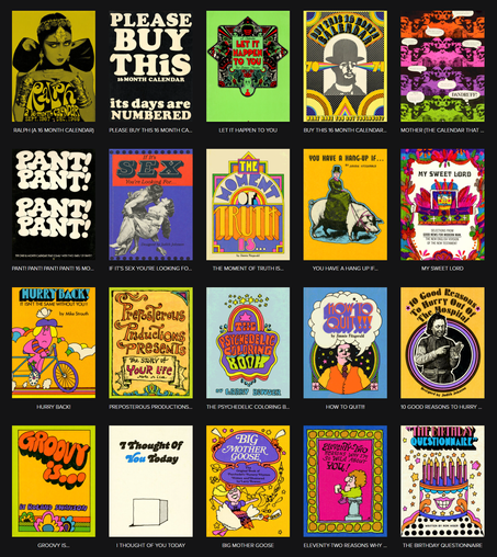 twenty covers of Hallmark’s distinctive brand of pop-infused psychedelia. In the late 1960s and early ’70s, these prolific—and often overlooked—studio artists helped usher psychedelic-style graphics into the mainstream. Blending counterculture imagery, pop art flair, wild typography, and irreverent humor, they created a body of work that was both crowd-pleasing and quietly revolutionary.