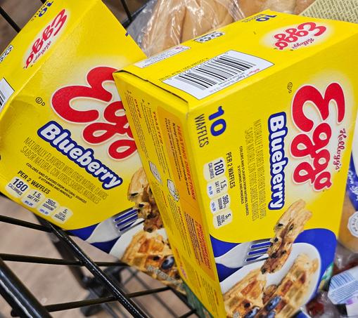 Eggos in my supermarket basket