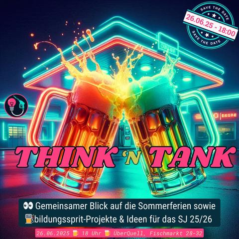 Save the Daten Ankündigung zum Bildungsbier am 26.06.25 im ÜberQuell am Fischmarkt 28 ab 18 Uhr von #bildungssprit