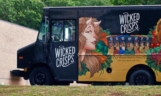 Wicked Crisps delivery truck. Black, with image on the side with their brand characters and products. Good contrast and color with this combo, but I'll have to be a lot further using the direct tamron adapter. Or use the M42 adapter and a speedbooster to make this a true 80-200mm lens