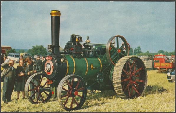 Printed colour postcard showing a view of the Wallis & Steevens Engine No 7683 'Eileen the Erring', built in 1919.

Published by J. Salmon Ltd, Sevenoaks, No 5531.

Postally unused.

Very good condition, with very slight corner bumps, but tiny chip to right centre of top edge.