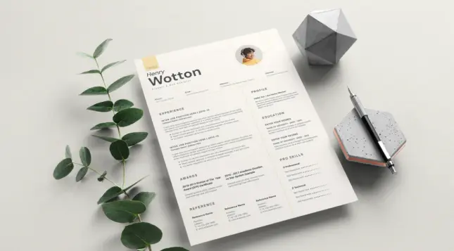 Modern CV/Resume Template by GraphicArtist for Adobe InDesign