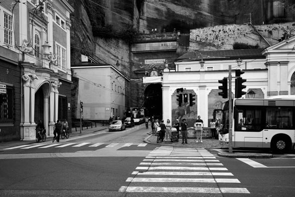 Monochrome street photography from Salzburg, Austria.