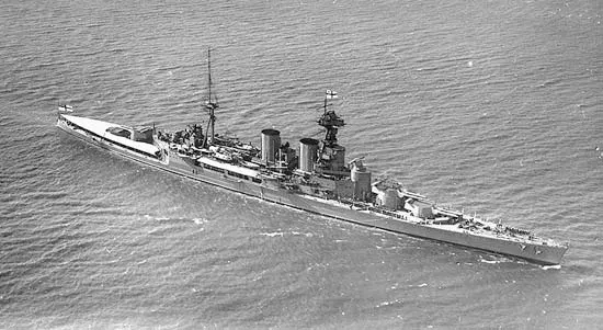 HMS Hood The Royal Navy's battle cruiser HMS Hood in American waters, circa June–July 1924. The Hood was traveling around the world as part of the “Empire Cruise.” Credit: U.S. Naval Historical Center Photograph.