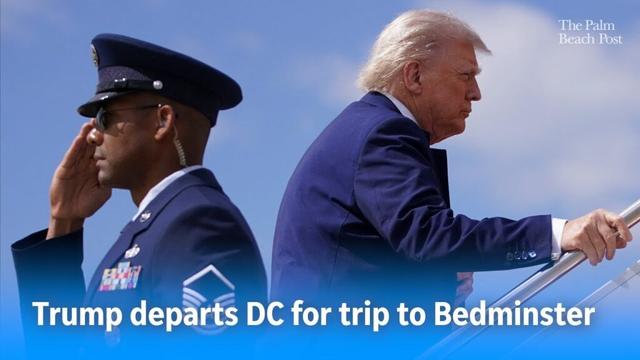 Donald Trump departs DC for Memorial Day weekend at NJ golf club, West Point graduation